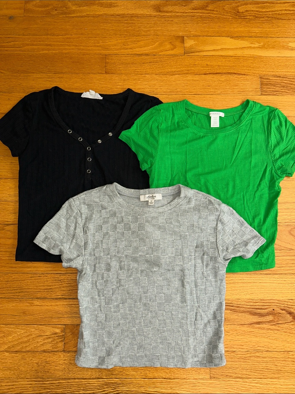 Ribbed 3 Pack Short-Sleeve Tee